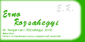 erno rozsahegyi business card