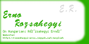 erno rozsahegyi business card